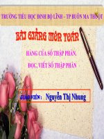 Bài giảng toán lớp 5 hàng của số thập phân, đọc và viết số thập phân (11) 