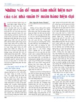 Những vấn đề quan tâm nhất hiện nay của các nhà quản lý ngân hàng hiện đại 