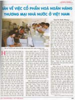 Bàn về việc cổ phần hóa ngân hàng thương mại nhà nước ở việt nam 