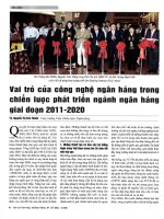 Vai trò của công nghệ ngân hàng trong chiến lược phát triển ngành ngân hàng giai đoạn 2011 2020 