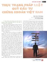 Thực trạng pháp luật quỹ đầu tư chứng khoán việt nam 