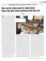 Chương trình hợp tác song phương việt nam   thụy sỹ  đào tạo kỹ năng quản lý ngân hàng bước đột phá trong chương trình hợp tác 