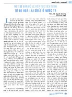 Một số vấn đề về tiếp tục tiến trình tự do hóa lãi suất ở nước ta 