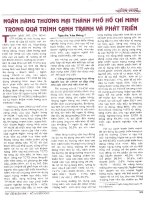 Ngân hàng thương mại thành phố hồ chí minh trong quá trình cạnh tranh và phát triển 