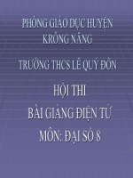 Bài giảng bài giải toán bằng cách lập phương trình đại số 8 (2) 