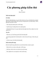 Các phương pháp kiểm thử 