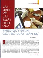 Lại bàn về lãi suất cho vay theo quy định của bộ luật dân sự 