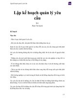 Lập kế hoạch quản lý yêu cầu 