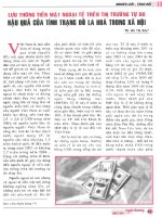 Lưu thông tiền mặt ngoại tệ trên thị trường tự do hậu quả của tình trạng đô la hóa trong xã hội 