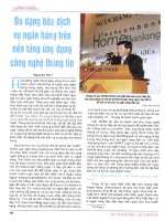 Đa dạng hóa dịch vụ ngân hàng trên nền tảng ứng dụng công nghệ thông tin 