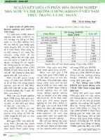 Sự gắn kết giữa cổ phần hóa doanh nghiệp nhà nước và thị trường chứng khoán ở việt nam thực trạng và dự đoán 