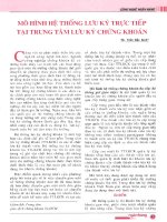 Mô hình hệ thống lưu ký trực tiếp tại trung tâm lưu ký chứng khoán 