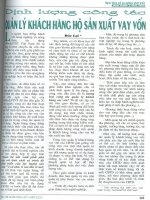 Định lượng công tác quản lý khách hàng hộ sản xuất vay vốn 