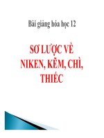 Bài giảng bài sơ lược về niken, kẽm, chì, thiếc hóa học 12 (4) 