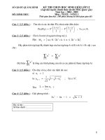 Đề thi chọn học sinh giỏi lớp 12 môn toán