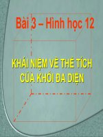 Bài giảng bài thể tích khối đa diện hình học 12 