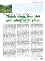Vốn cho phát triển kinh tế vùng tây nguyên thành công, hạn chế giải pháp khắc phục 