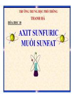 Bài giảng bài axit sunfuric và muối sunfat hóa học 10 (4) 