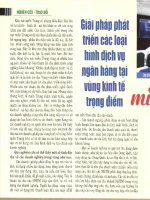 Giải pháp phát triển các loại hình dịch vụ ngân hàng tại vùng kinh tế trọng điểm 