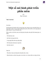 Một số mô hình phát triển phần mềm 