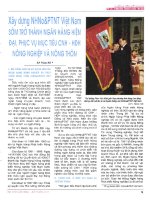 Xây dựng NHNoPTNT việt nam sớm trở thành ngân hàng hiện đại, phục vụ mục tiêu CNH   hđh nông nghiệp và nông thôn 