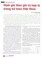 Định giá theo giá trị hợp lý trong kế toán việt nam 