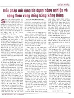 Giải pháp mở rộng tín dụng nông nghiệp và nông thôn vùng đồng bằng sông hồng 