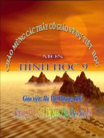 Bài giảng bài vị trí tương đối của đường thẳng và đường tròn hình học 9 (3) 