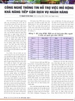 Công nghệ thông tin hỗ trợ việc mở rộng khả năng tiếp cận dịch vụ ngân hàng 