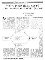 Yếu tố tỷ giá trong vấn đề tăng trưởng kinh tế ở việt nam 