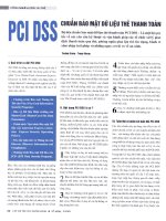 PCI DSS chuẩn bảo mật dữ liệu thẻ thanh toán 