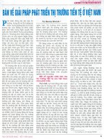 Bàn về giải pháp phát triển thị trường tiền tệ ở việt nam 