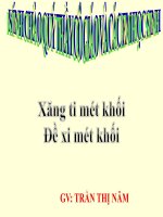 Bài giảng bài xăng ti mét khối   đề xi mét khối toán 5 
