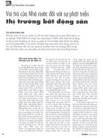 Vai trò của nhà nước đối với sự phát triển thị trường bất động sản 