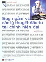 Suy ngẫm về các lý thuyết đầu tư tài chính hiện đại 