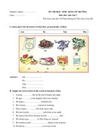 Bài tập ôn thi học sinh giỏi Tiếng Anh lớp 7 (Cấp trường)