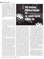 Thị trường chứng khoán và sự minh bạch thông tin 