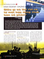 Kinh doanh chứng khoán việt nam điều gì có thể rút ra từ một hợp đồng mua bán cổ phần 