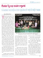 Quản lý nợ nước ngoài và kinh nghiệm cho quản lý nợ ở việt nam 