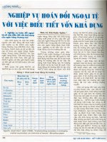 Nghiệp vụ hoán đổi ngoại hối với việc điều tiết vốn khả dụng 