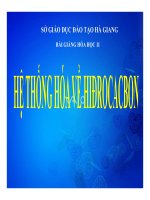 Bài giảng bài hệ thống hóa hiđrocacbon hóa học 11 (5) 