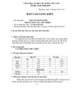 Sáng kiến kinh nghiệm: Một số kinh nghiệm trong công tác chủ nhiệm.