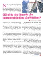 Giải pháp nào tăng vốn cho thị trường bất động sản việt nam 