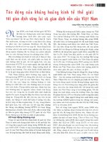 Tác động của khủng hoảng kinh tế thế giới tới giao dịch vãng lai và giao dịch vốn của việt nam 