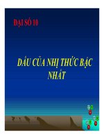 Bài giảng bài dấu của nhị thức bậc nhất đại số 10 (3) 