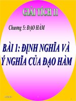 Bài giảng bài định nghĩa và ý nghĩa của đạo hàm giải tích 11 (11) 