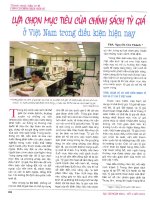 Lựa chọn mục tiêu của chính sách tỷ giá ở việt nam trong điều kiện hiện nay 