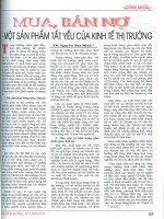 Mua, bán nợ một sản phẩm tất yếu của kinh tế thị trường 