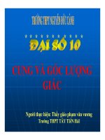 Bài giảng bài cung và góc lượng giác đại số 10 (6) 