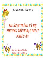 Bài giảng bài phương trình và hệ phương trình bậc nhất nhiều ẩn đại số 10 (5) 